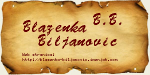 Blaženka Biljanović vizit kartica
